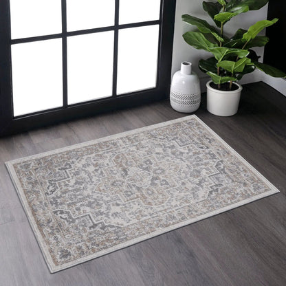 Marfi Oriental Rug in Neutral Tones for Home