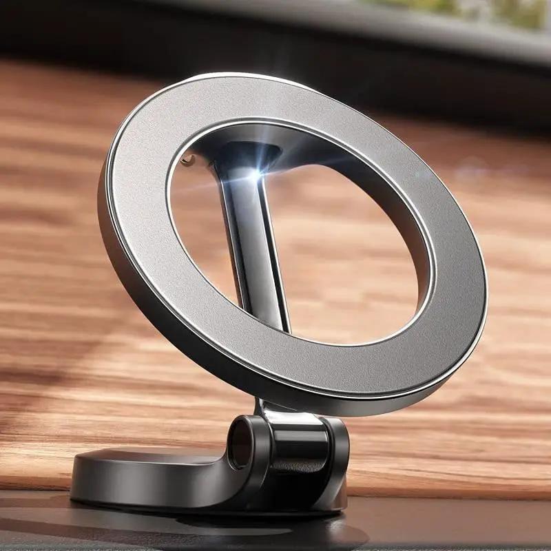 All-metal magnetic car phone mount with foldable ring, FLIPSTYLEZLLC, silver on Tampa Home & Garden Store