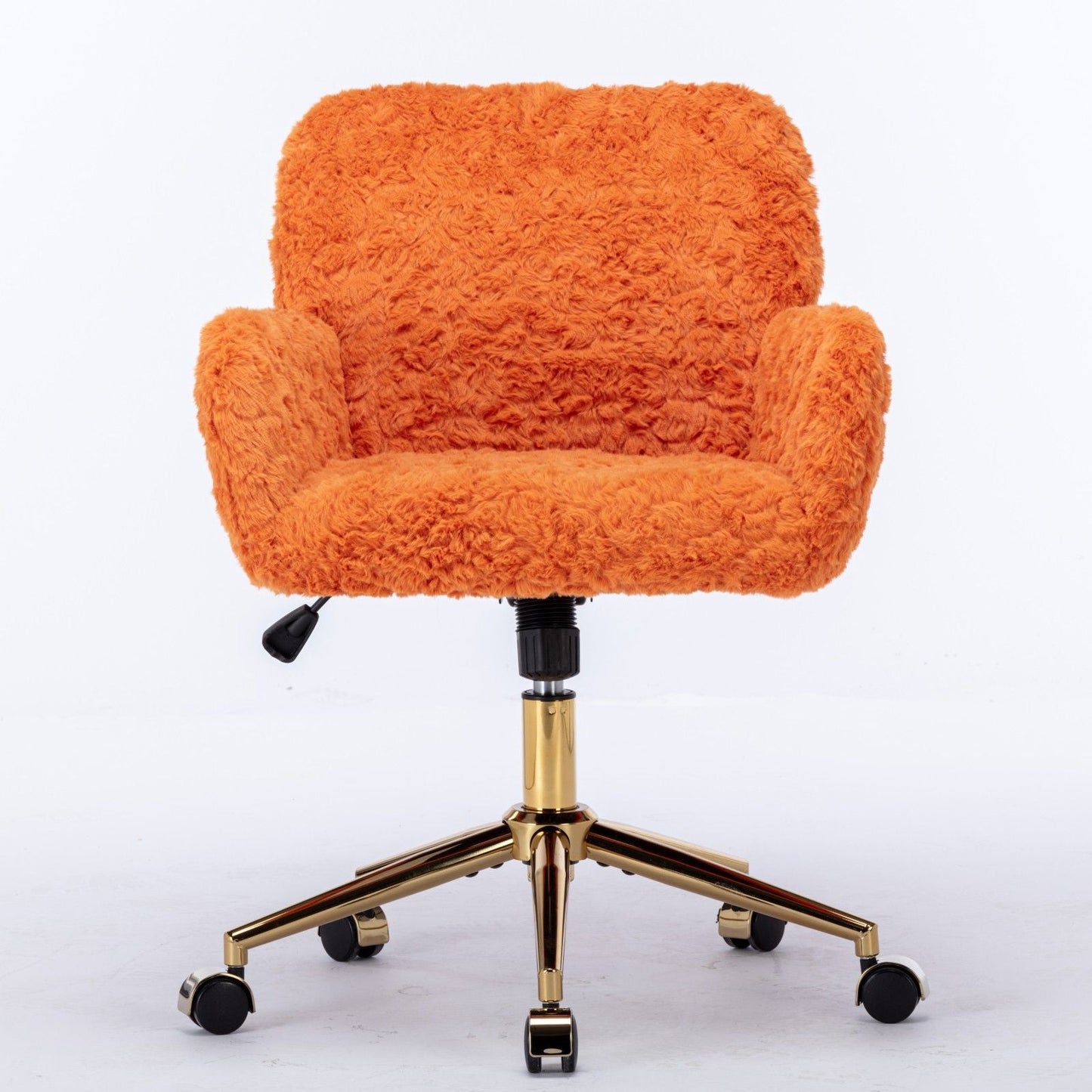 Office Chair with Rabbit Hair and Metal Base