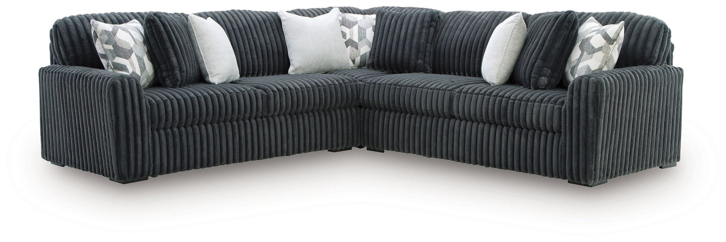 Midnight Madness Sectional and Jumbo Corduroy