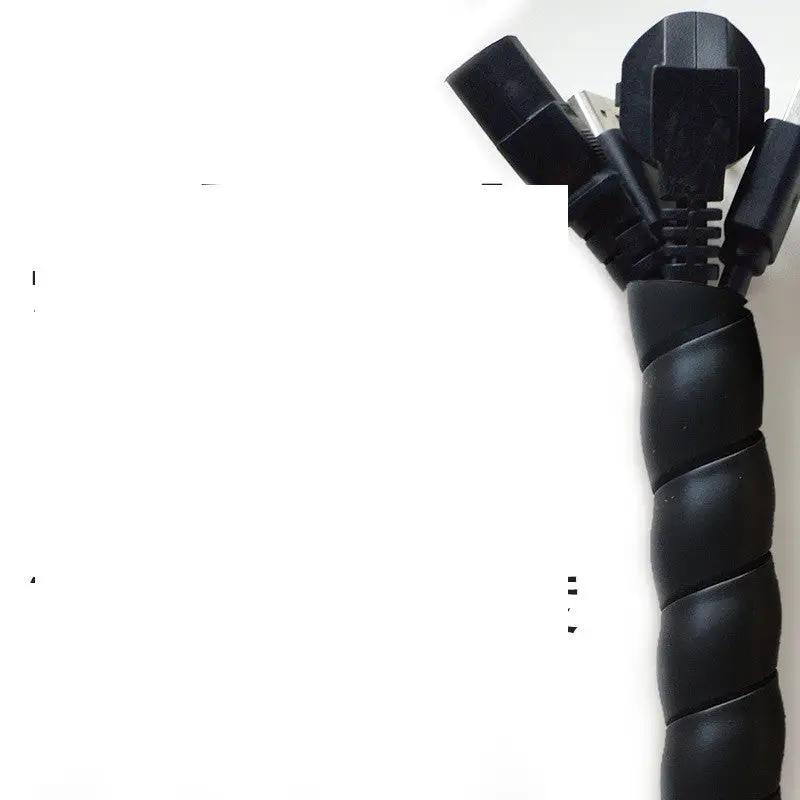 Anti-cat and dog bite cord protector spiral-wrapped black FLIPSTYLEZLLC on Tampa Home & Garden Store