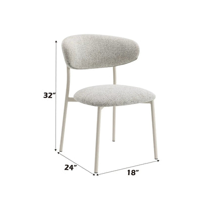 Kalam Fabric Side Chair Set of 2 in light gray fabric by Unique Piece Furniture on Tampa Home & Garden Store