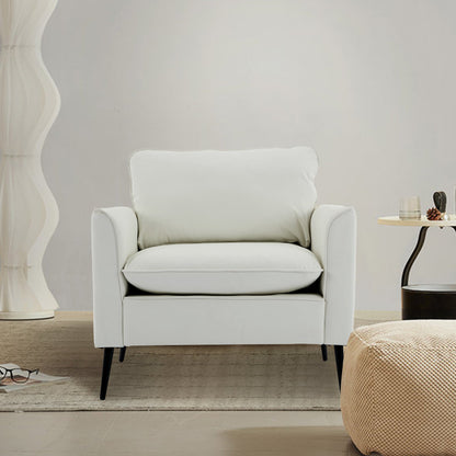 TS Cat Paw Leather Upholstered Sofa 2PC by HouseOfZazla in white leather upholstery on Tampa Home & Garden Store
