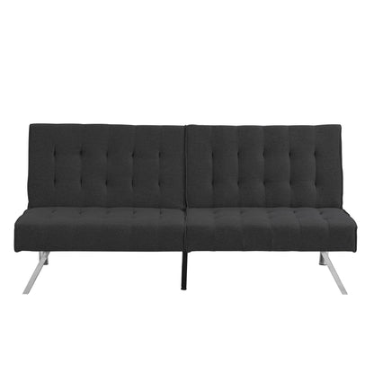 Modern Sofa Bed With Wood Frame and Steel Legs