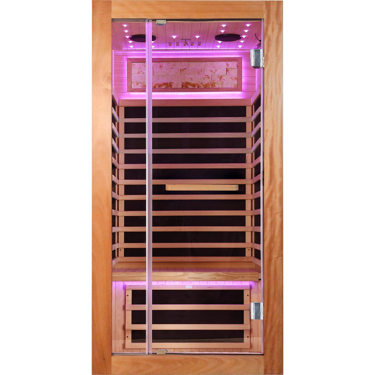 Single-Person Sauna Room with 7 heating plates in Ameican White Oak by HouseOfZazla on Tampa Home & Garden Store