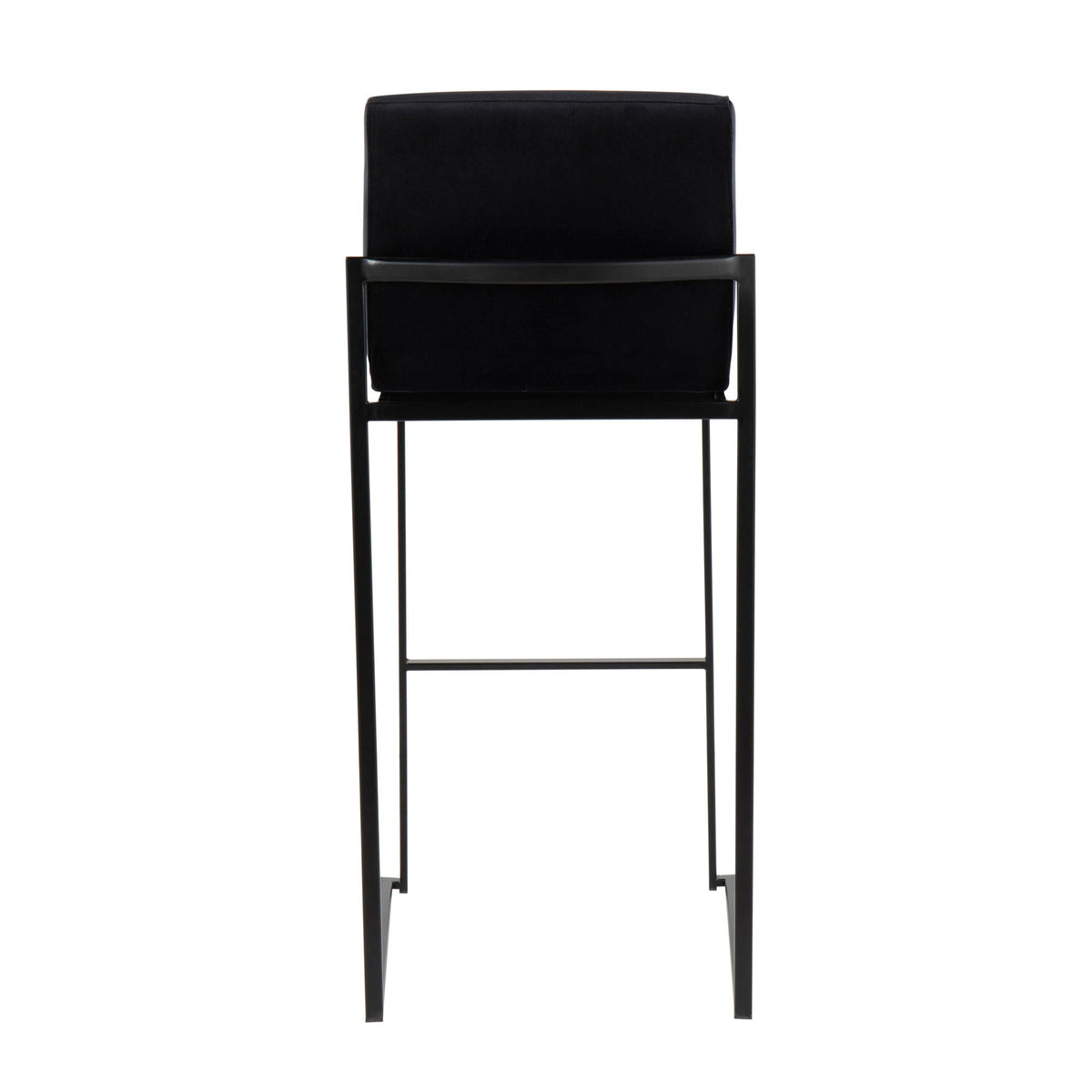 Black high-back contemporary barstool by HouseOfZazla, metal frame, sleek minimalist design on Tampa Home & Garden Store