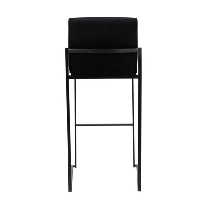 Black high-back contemporary barstool by HouseOfZazla, metal frame, sleek minimalist design on Tampa Home & Garden Store