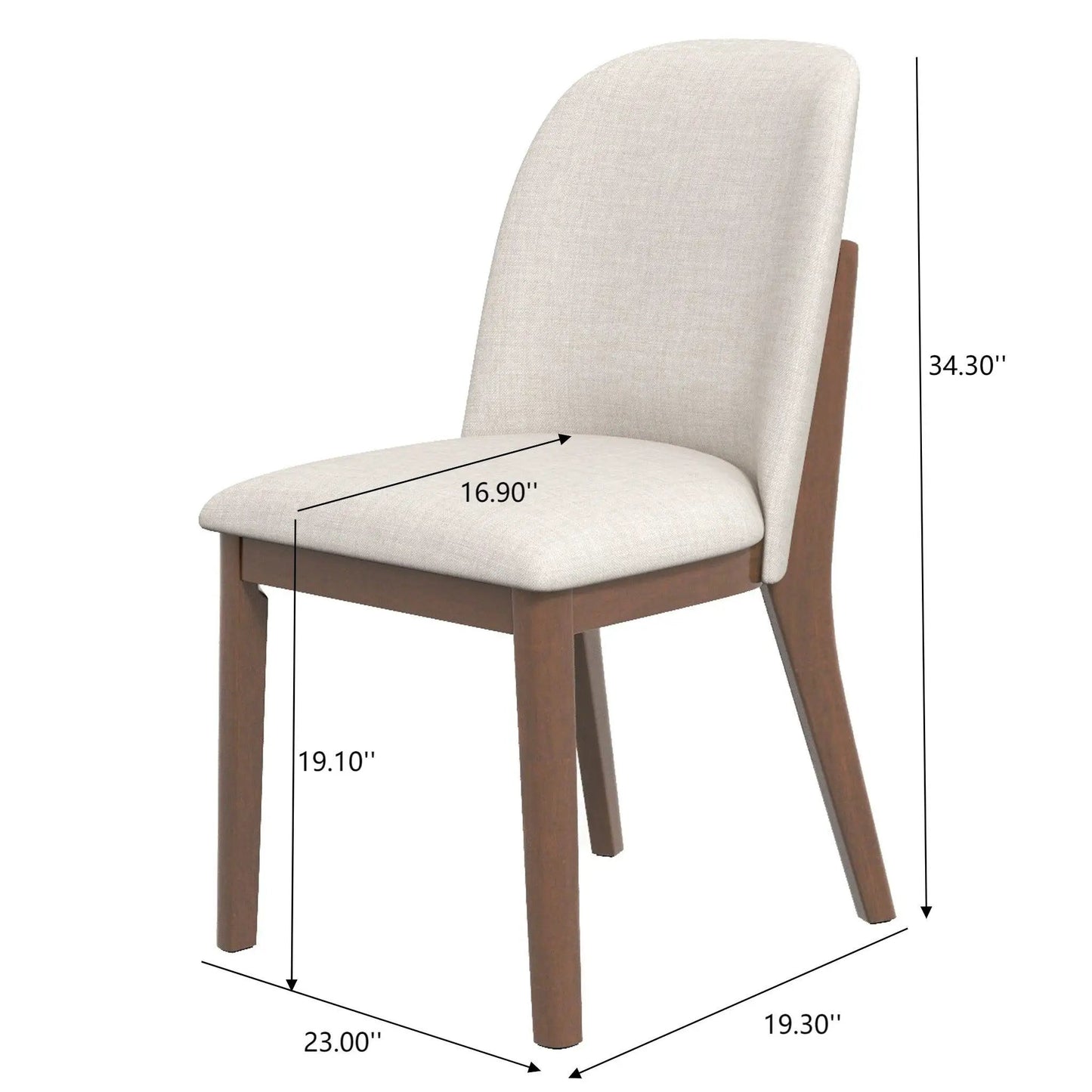 Kaitlyn Mid Century Dining Chairs Set of 2