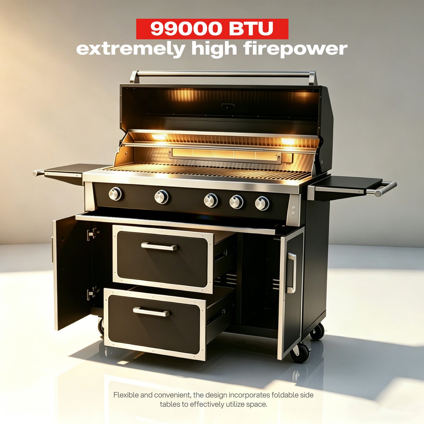 49'' stainless steel standard grill with infrared back burner on Tampa Home & Garden Store