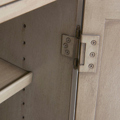 Dauphin Entryway Cabinet gray cashmere hinge peg shelves inside on Tampa Home & Garden Store