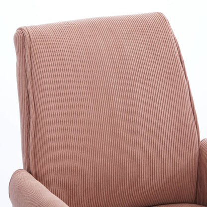 Ergonomic Mid Back Office Chair pink ribbed corduroy upholstery close-up on Tampa Home & Garden Store