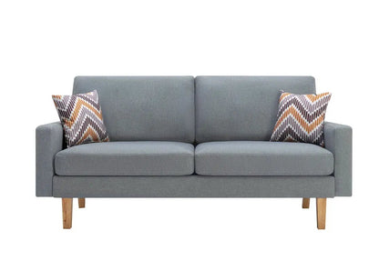 Bahamas Minimalistic Sofa With 2 Throw Pillows