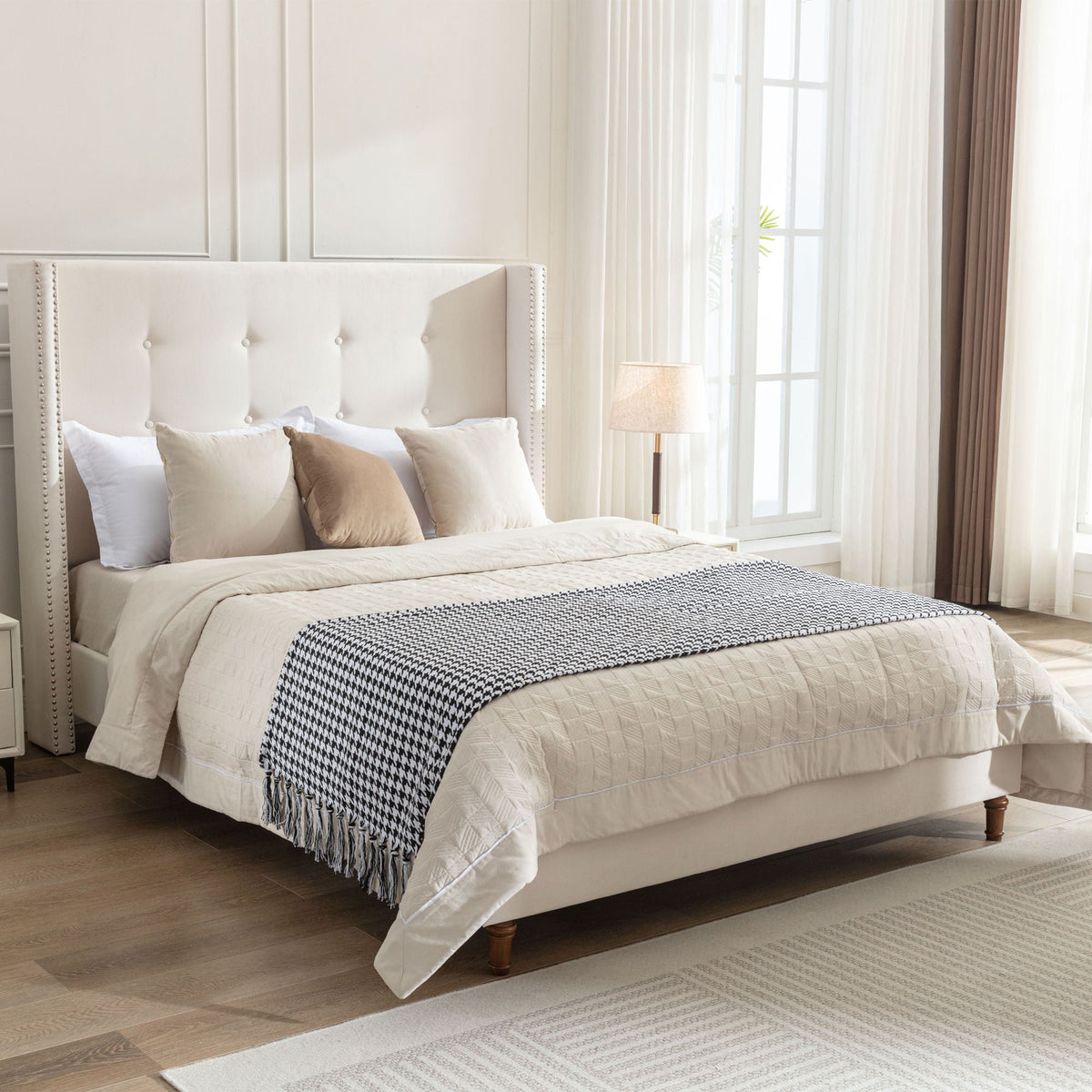 Peyton Upholstered Bed and a 54 Inch Headboard