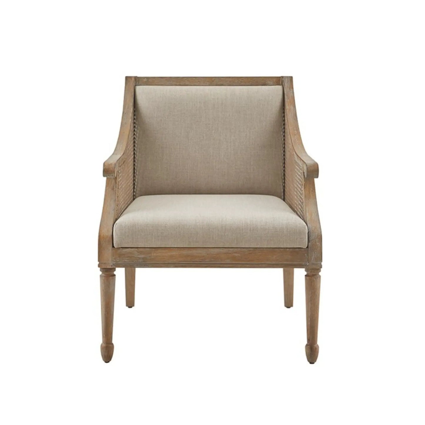 Transitional Cane Armchair and Cushion Natural