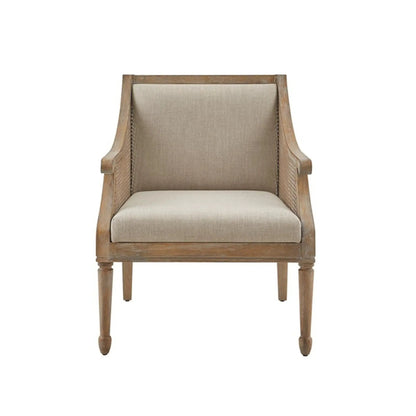 Transitional Cane Armchair and Cushion Natural