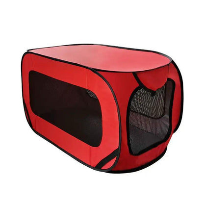 Red portable dog car cage with mesh windows softside carrier for small/med dogs by FLIPSTYLEZLLC on Tampa Home & Garden Store