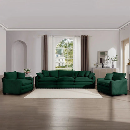 Elegant Sectional Sofa Set with Deep Seats