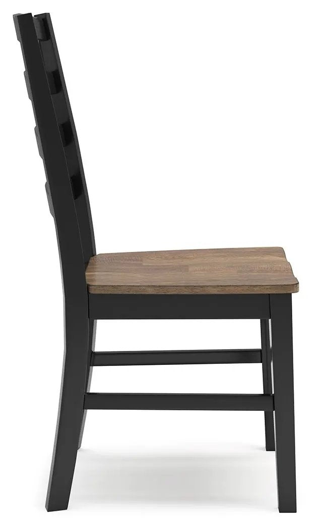 Wildenauer Side Chair Set of 2 Brown Black