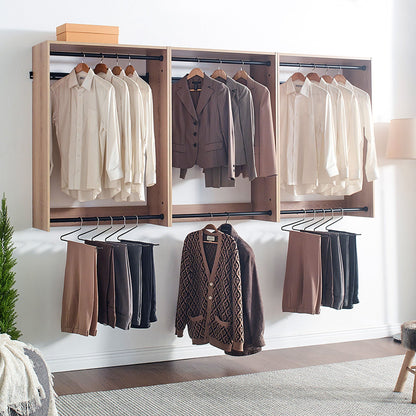 Wall Mounted Wood Closet System 3 modular wardrobes white and light brown by HouseOfZazla on Tampa Home & Garden Store