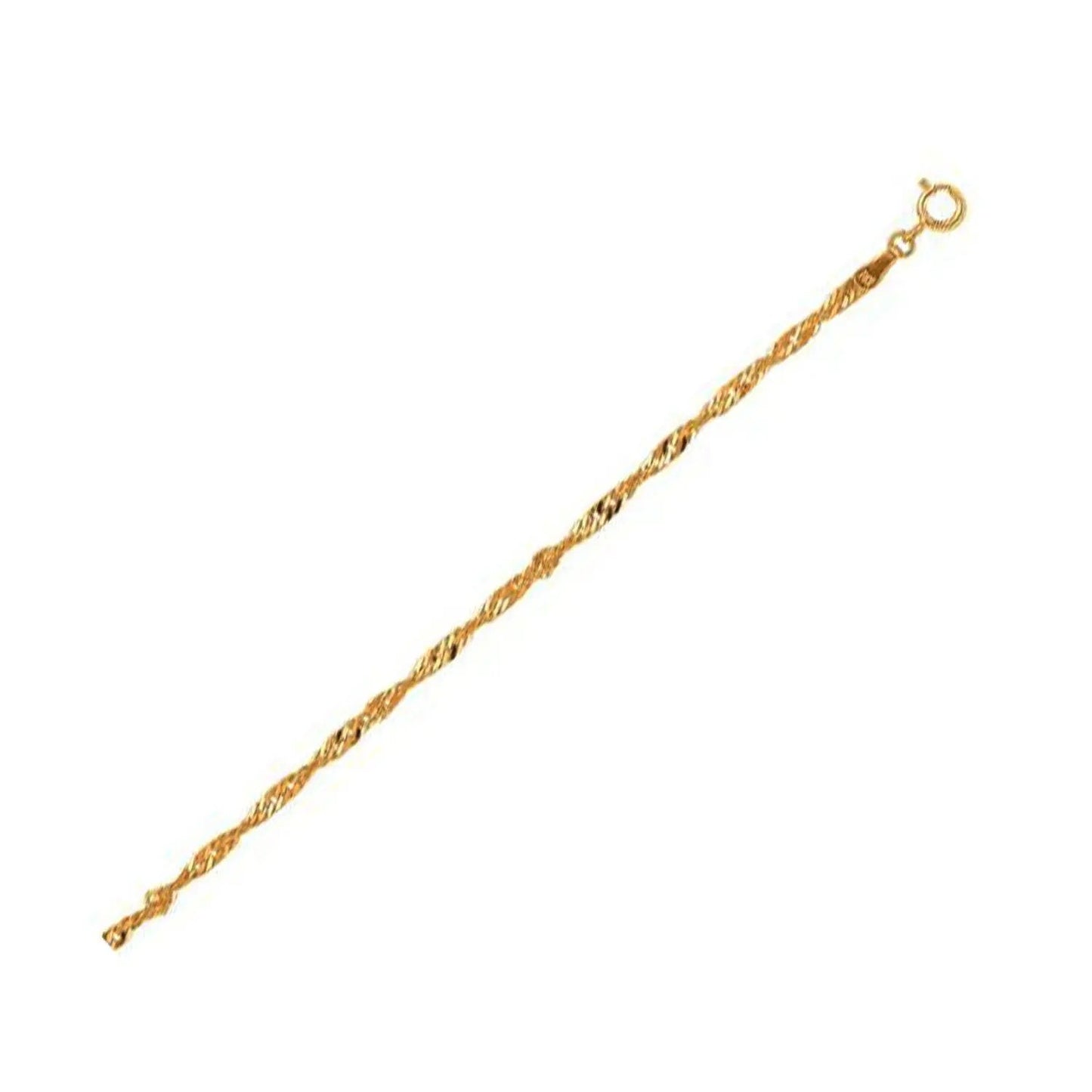 10k yellow gold Singapore chain necklace 2.20 mm by Bids.com on Tampa Home & Garden Store