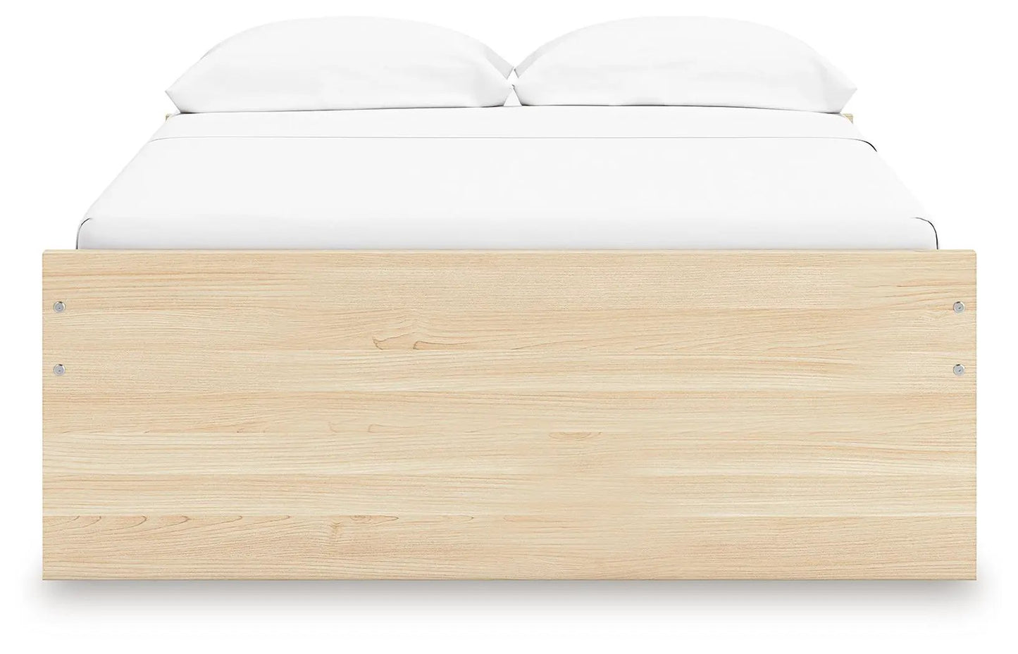 Onita platform bed in natural wood with white mattress by Unique Piece Furniture on Tampa Home & Garden Store