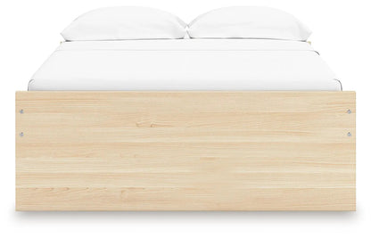 Onita platform bed in natural wood with white mattress by Unique Piece Furniture on Tampa Home & Garden Store