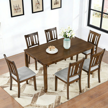 6-piece dining set with rectangular table and upholstered chairs by Unique Piece Furniture on Tampa Home & Garden Store