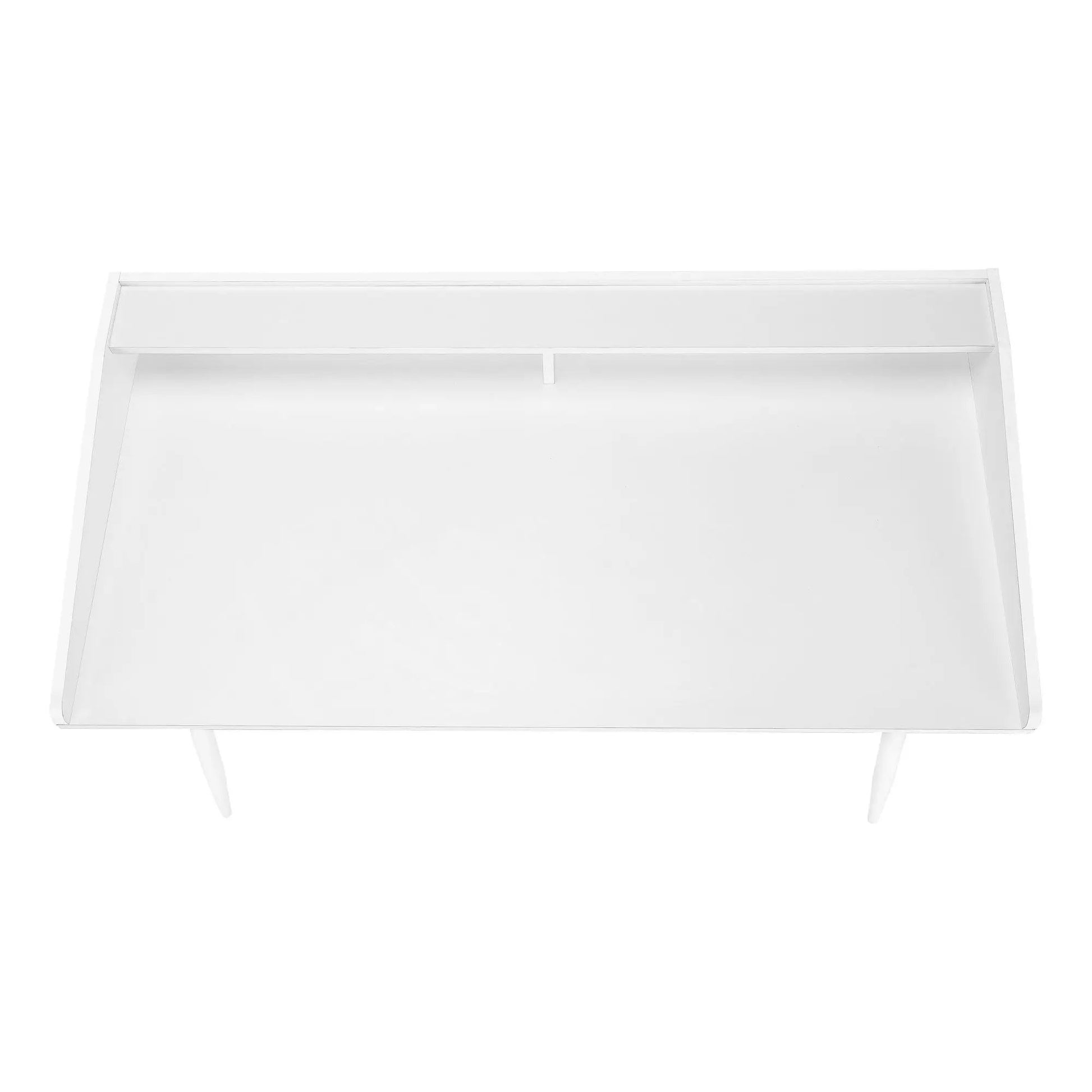 White computer desk with angled legs and slim minimalist profile on Tampa Home & Garden Store