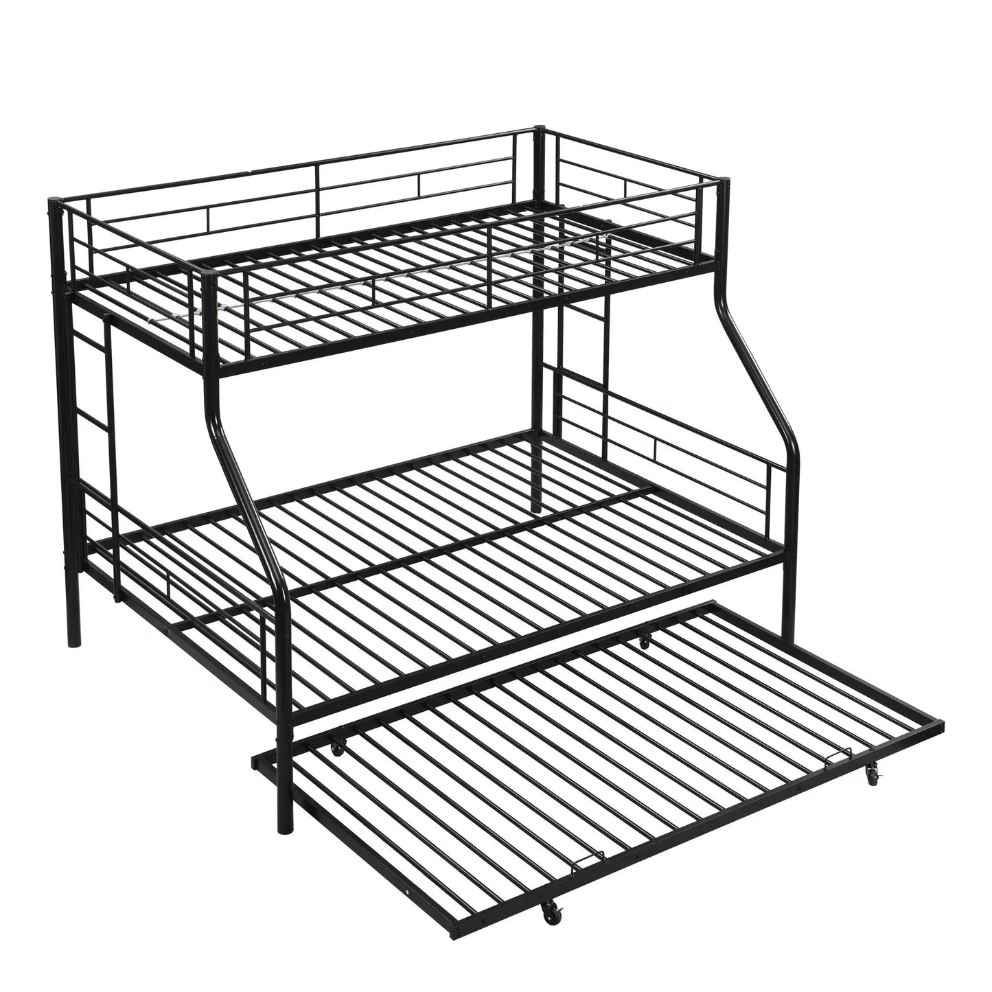Modern Metal Bunk Bed frame in black steel, two-tier design by Unique Piece Furniture on Tampa Home & Garden Store