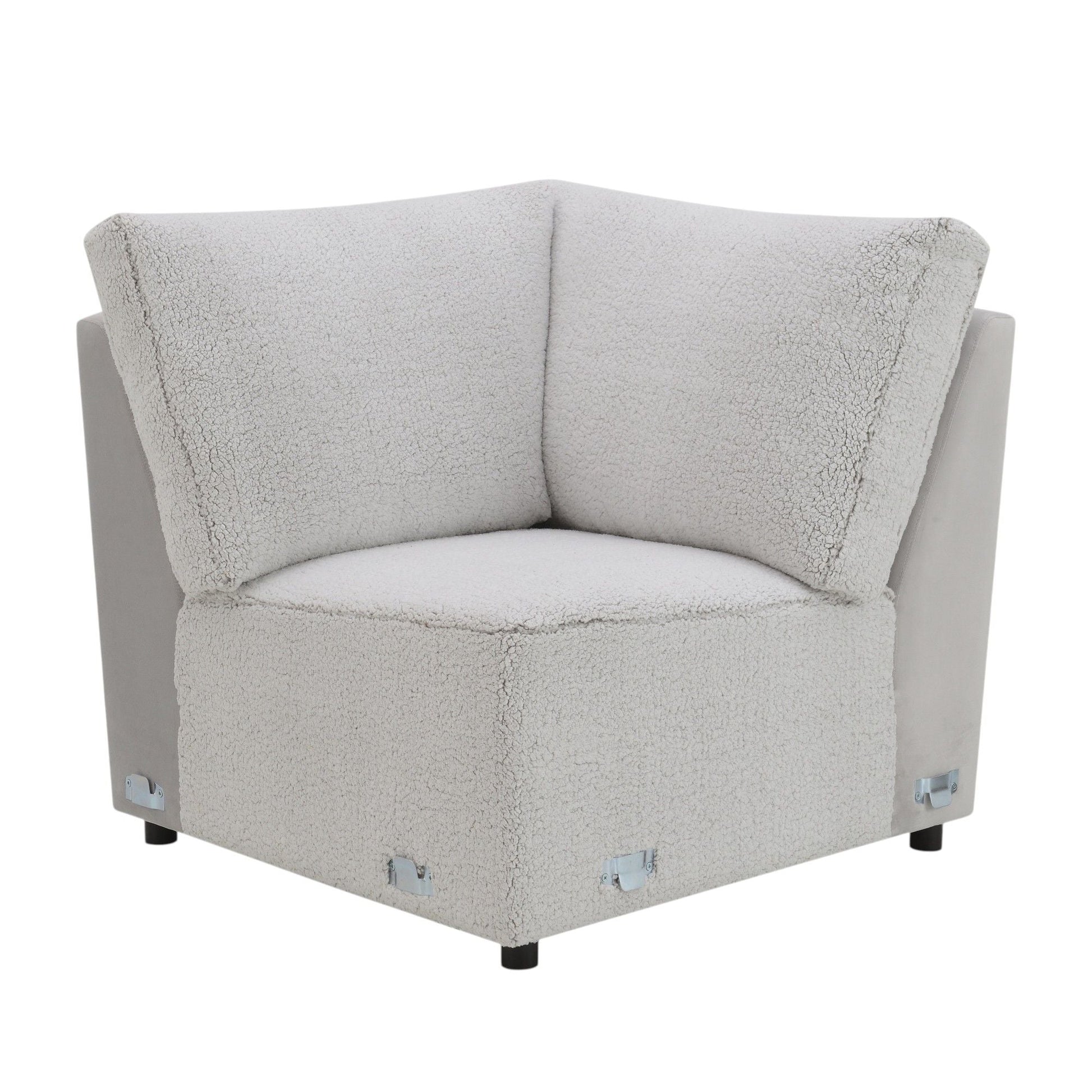 Tarrance modular power recliner sectional in gray boucle fabric by HouseOfZazla on Tampa Home & Garden Store