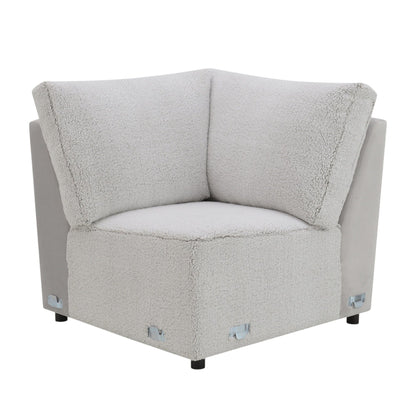 Tarrance modular power recliner sectional in gray boucle fabric by HouseOfZazla on Tampa Home & Garden Store
