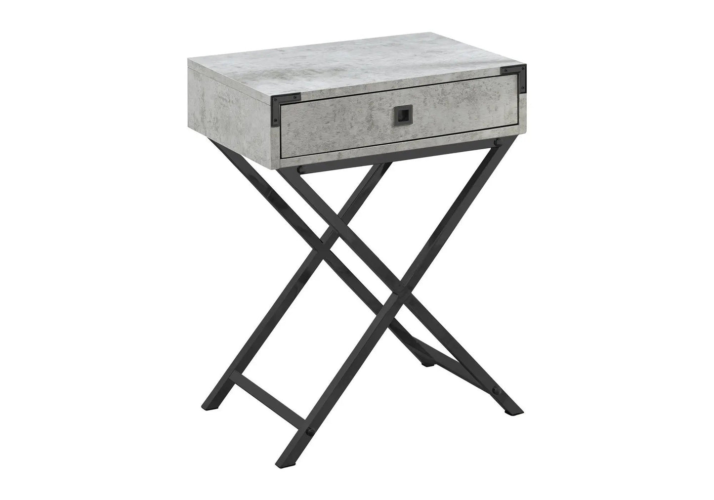 Accent Side Table with Storage Drawer Modern