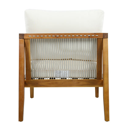 Acacia Outdoor Club Chair and Rope Back Seat