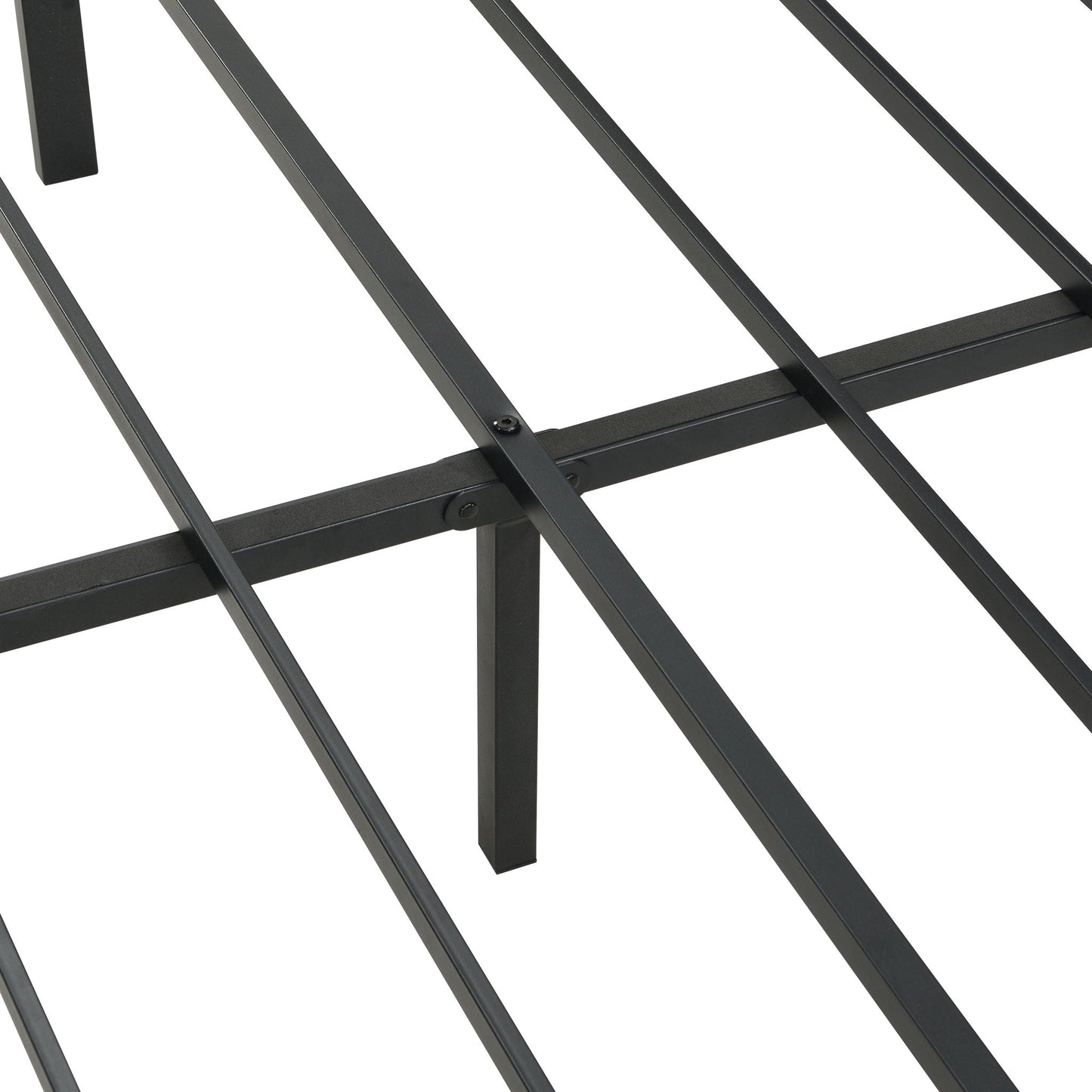 Modern black metal bed frame with slat foundation by HouseOfZazla storage bed on Tampa Home & Garden Store