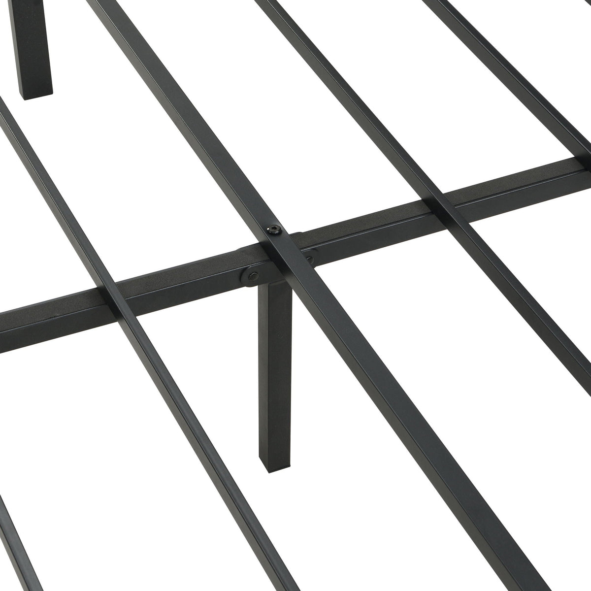 Modern black metal bed frame with slat foundation by HouseOfZazla storage bed on Tampa Home & Garden Store