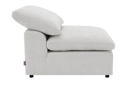 Naveen sectional with ottoman in light gray fabric 2pc set Unique Piece Furniture on Tampa Home & Garden Store