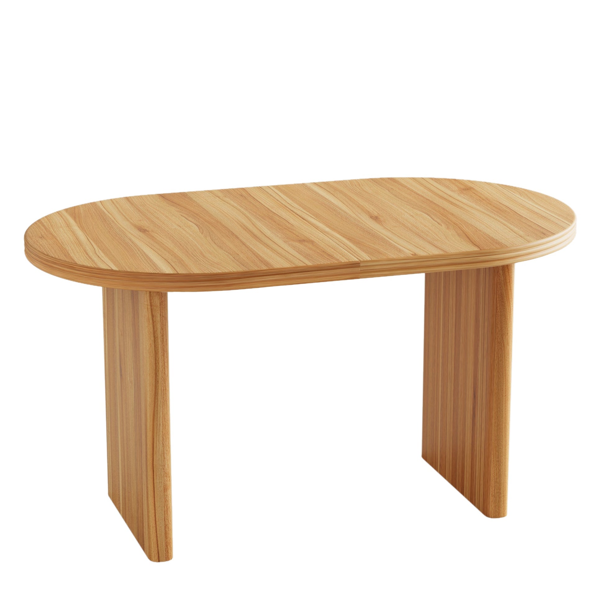 Modern extendable dining table with removable leaves in light oak, round top by HouseOfZazla on Tampa Home & Garden Store