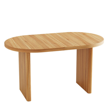 Modern extendable dining table with removable leaves in light oak, round top by HouseOfZazla on Tampa Home & Garden Store