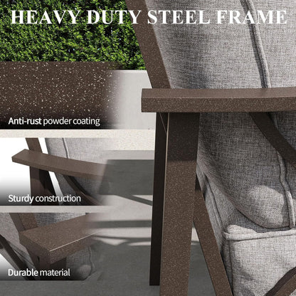 All Weather Armchairs with Cushions, sculptural gray/khaki, set of 2 outdoor chairs, HouseOfZazla on Tampa Home & Garden Store