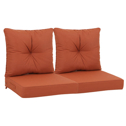 Outdoor deep seat cushions set of 2 in terracotta fabric for patio furniture on Tampa Home & Garden Store
