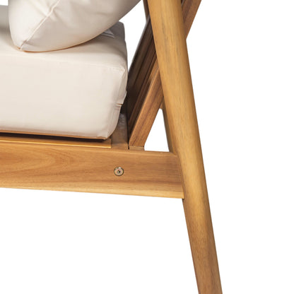 Solid Wood and Mid Century Outdoor Lounge Chair