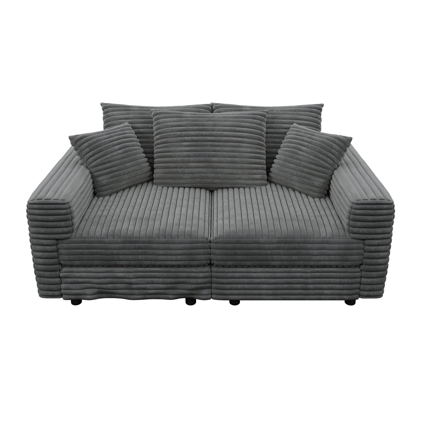 Convertible Sofa With Deep Seat and Pillows
