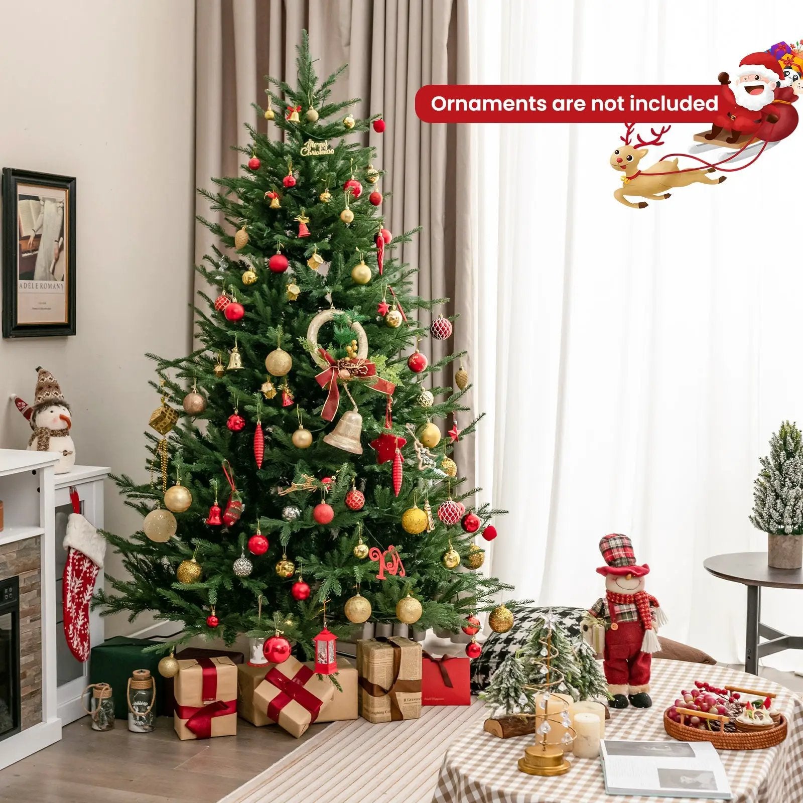 DirectDeals pre-lit artificial Christmas tree with 280 warm white LEDs and 8 lighting modes on Tampa Home & Garden Store