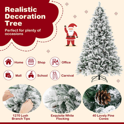 Árbol de Navidad artificial de 1.4/1.8/2.1 metros con agujas de pino y luces LED - 2.1 m