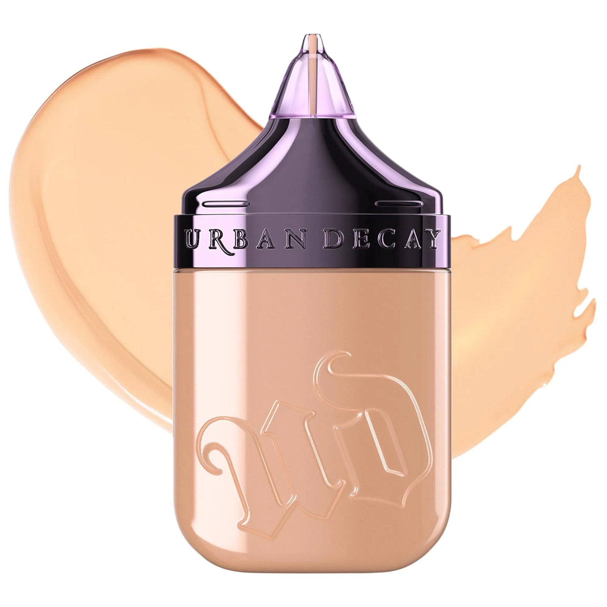 Face Bond Waterproof Foundation bottle in beige with purple cap; Urban Decay logo visible on Tampa Home & Garden Store