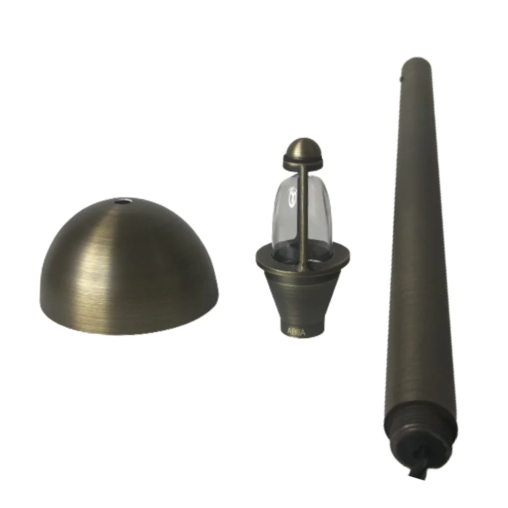 PLB18 Brass LED Mini Globe Lamp Ready Low Voltage Pathway Outdoor Landscape Lighting Fixture