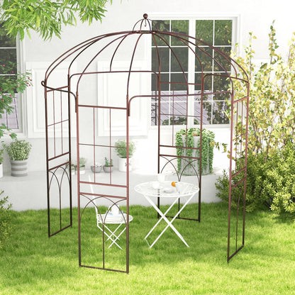 8.4 x 7 Feet Wide Birdcage Shape Garden Arbor - Tampa Home & Garden Store