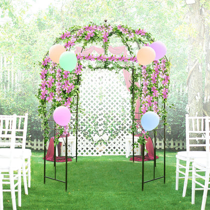 8.4 x 7 Feet Wide Birdcage Shape Garden Arbor - Tampa Home & Garden Store
