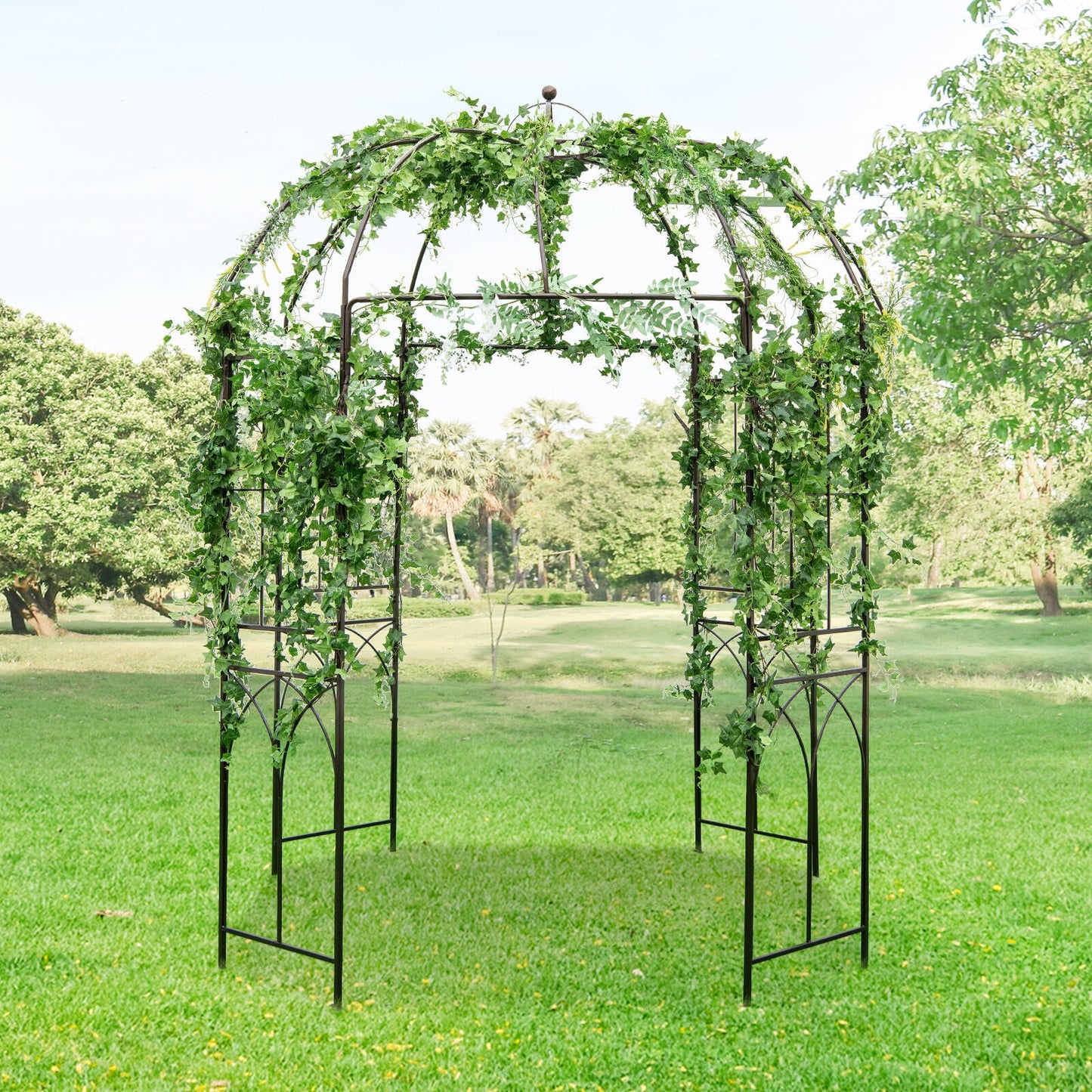 8.4 x 7 Feet Wide Birdcage Shape Garden Arbor - Tampa Home & Garden Store