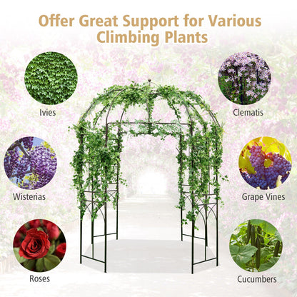 8.4 x 7 Feet Wide Birdcage Shape Garden Arbor - Tampa Home & Garden Store